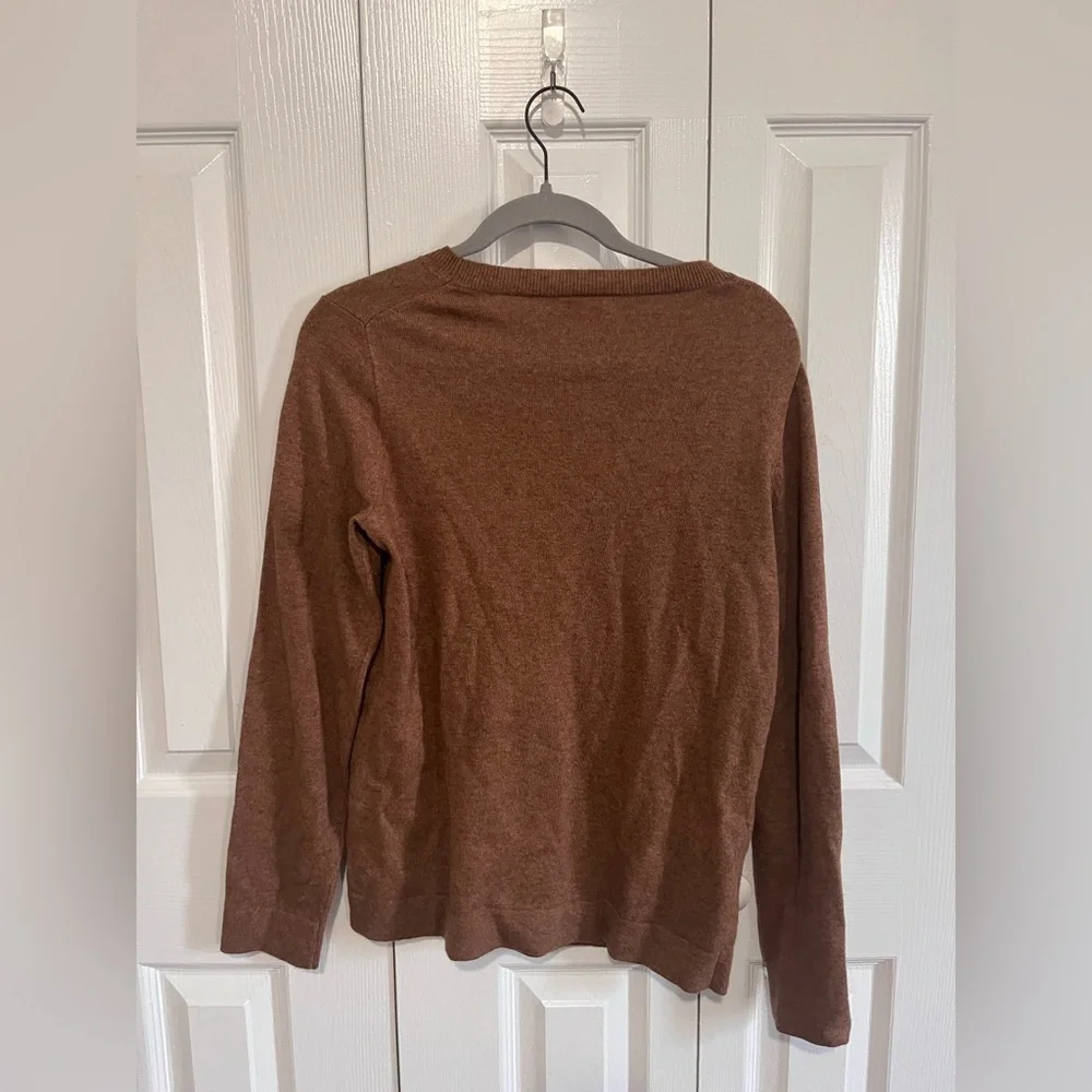 J.Crew Wool Blend Sweater Brown Crewneck Size Medium